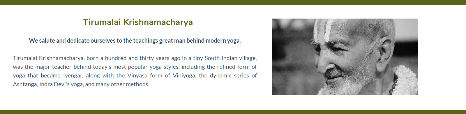 Tirumalai Krishnamacharya Yoga Kerala